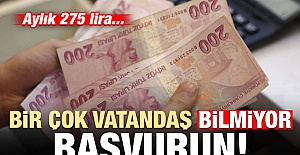 Birçok vatandaş bilmiyor! Başvurun: Aylık 275 lira...