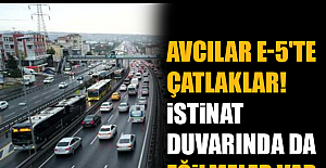 Avcılar E-5'te Çatlaklar! İstinat Duvarında Da Eğilmeler Var