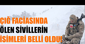 Çığ Faciasında Ölen Sivillerin İsimleri Belli Oldu!