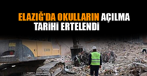 Elazığ'da Okulların Açılma Tarihi Ertelendi