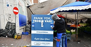 ESENYURT’TA PAZARLARA EL DEZENFEKTAN ÜNİTELERİ KURULDU