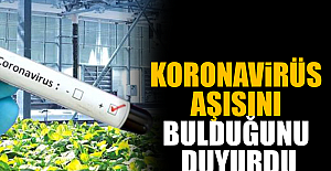 Koronavirüs Aşısını Bulduğunu Duyurdu