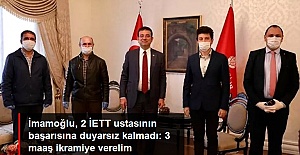 İmamoğlu, 70 bin dolarlık metrobüs parçasını tamir eden İETT'nin 2 ustasına 3 maaş ikramiye verilmesi için talimat verdi