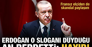 Erdoğan o sloganı duyduğu an reddetti: Hayır!