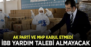 İBB'nin yardım talebi teklifine AK Parti ve MHP'den itiraz