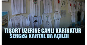 Tişört Üzerine Canlı Karikatür Sergisi Kartal’da Açıldı