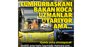 Ayakta yolcu yasaklandı ama otobüs ve minibüsler almaya devam ediyor