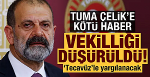 Tuma Çelik'e kötü haber'! Dokunulmazlığı kaldırıldı