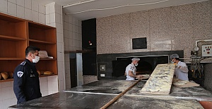 Covid -19 salgın riskine karşı pide fırınlarında Ramazan denetimi yapıldı
