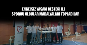 Sporcu oldular madalyaları topladılar