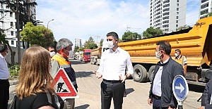 Yüksel, altyapı çalışmalarını yerinde inceledi