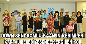 Down Sendromlu Kaan’ın Resimleri Kartal Belediyesi’nde Sergileniyor