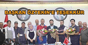 Başkan Öztekin'e teşekkür