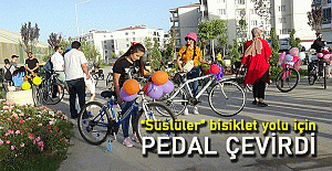 Süslü kadınlar il il pedal çevirdiler !