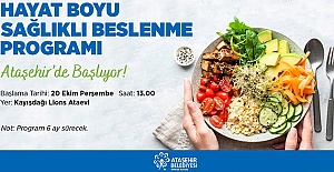 “SAĞLIKLI BESLEN SAĞLIKLA YAŞA EĞİTİM” PROGRAMI BAŞLIYOR