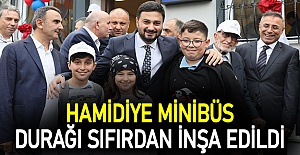 Hamidiye minibüs durağı sıfırdan inşa edildi
