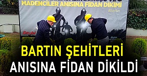 Bartın şehitleri anısına fidan dikildi