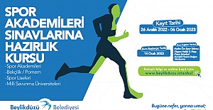 Spor akademilerine hazırlananlara kurs desteği