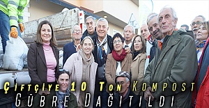 Çiftçiye 10 Ton Kompost Gübre Dağıtıldı