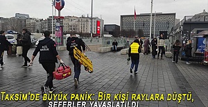 Taksim'de büyük panik: Bir kişi raylara düştü, seferler yavaşlatıldı