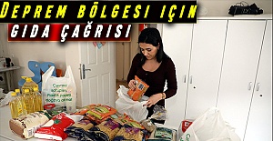Deprem bölgesi için gıda çağrısı