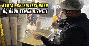 Kartal belediyesi'nden 3 öğün yemek hizmeti