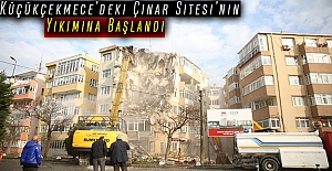 Küçükçekmece’deki Çınar Sitesi’nin Yıkımına Başlandı