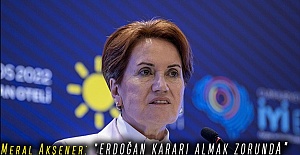 Meral Akşener: "ERDOĞAN KARARI ALMAK ZORUNDA"