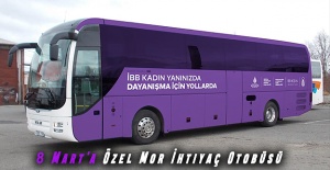 8 Mart'a Özel Mor İhtiyaç Otobüsü