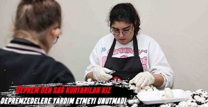 Deprem'den sağ kurtarılan kız depremzedelere yardım etmeyi unutmadı