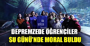 Depremzede öğrenciler Su Günü'nde moral buldu