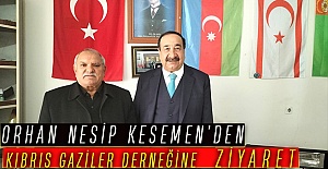 ORHAN NESİP KESEMEN’DEN KIBRIS GAZİLER DERNEĞİNE  ZİYARET