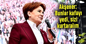 Akşener: Bunlar kafayı yedi, sizi kurtaralım